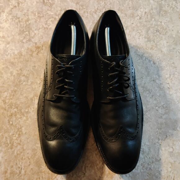 Cole Haan Grand.Os Wingtip Oxford Mens 13 M Black Leather Almond Toe Shoes main image 6